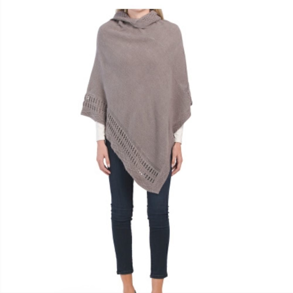 Steve Madden Women's Hooded Woven Poncho